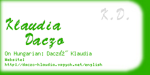 klaudia daczo business card